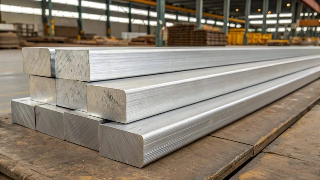 A technical diagram showing the stress-strain curve for 6061-T6 aluminum, highlighting its tensile strength and yield strength points.
